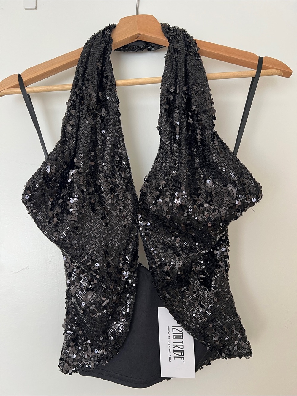 12th Tribe Celestine Sequin Halter Top - Picture 7 of 10